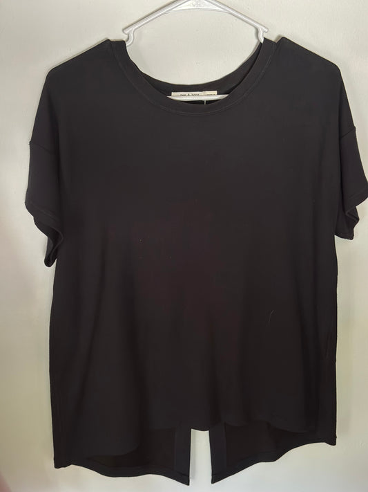 Rag & Bone | Open Swing Back Black Tee