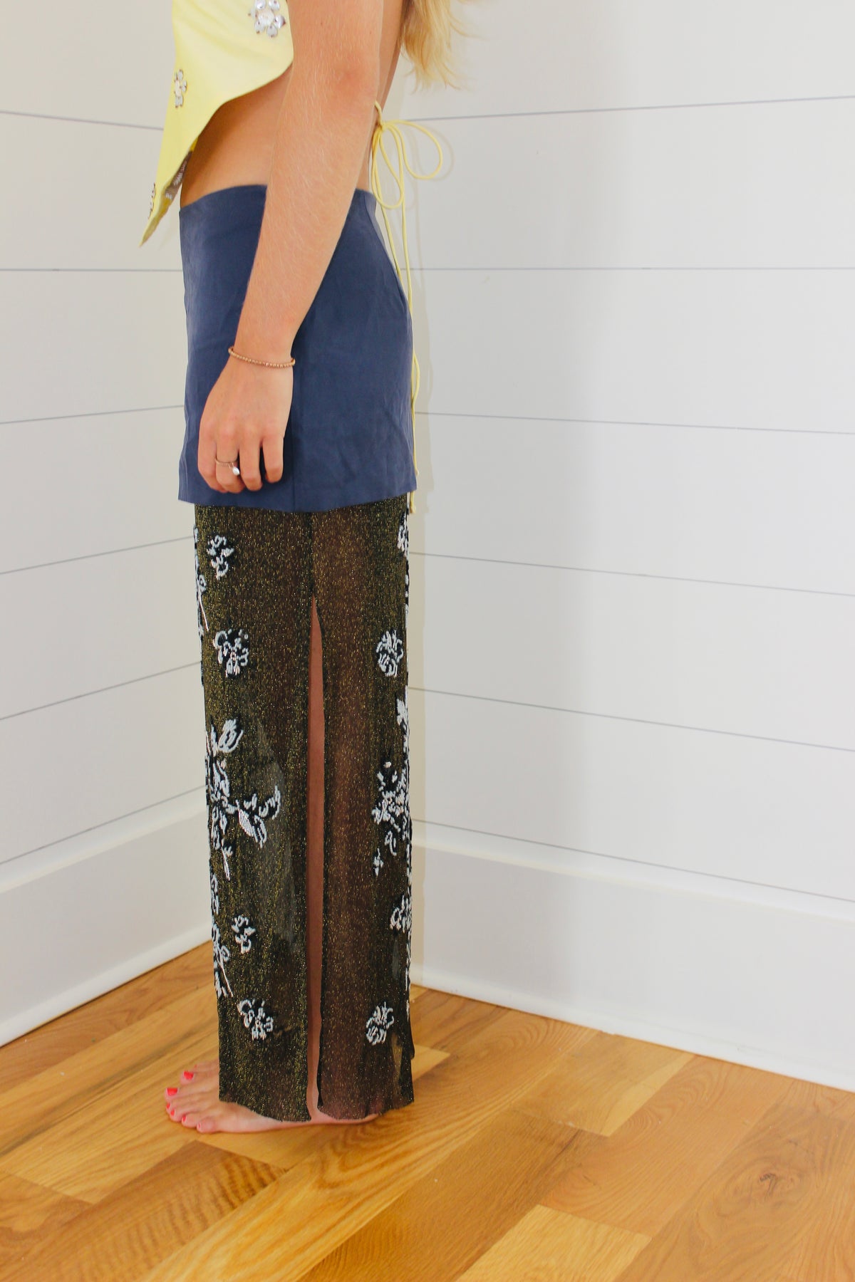 Zara | Beaded Combination Skirt, S