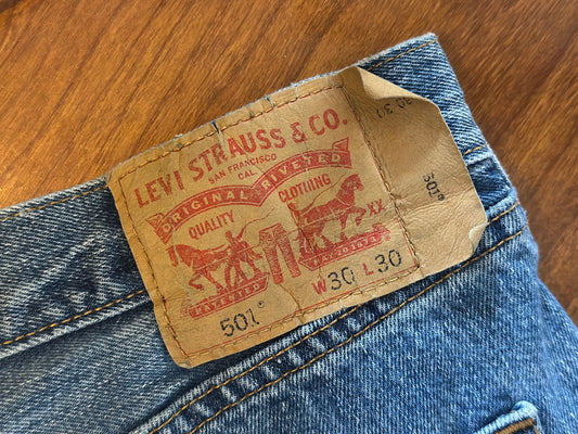 1990s | 501 Levis | Light/Medium Wash