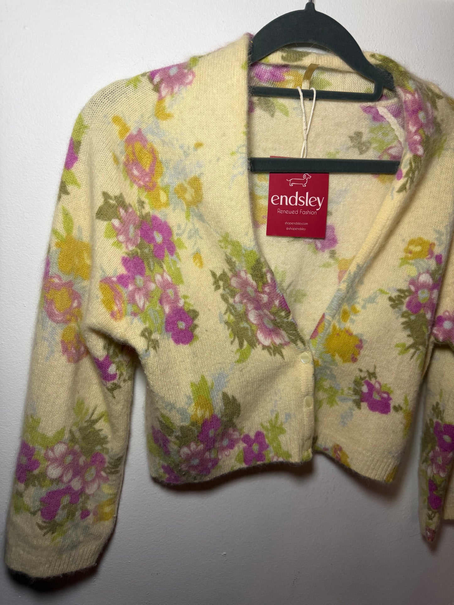 Free People | Floral Cropped Cardigan, S/P