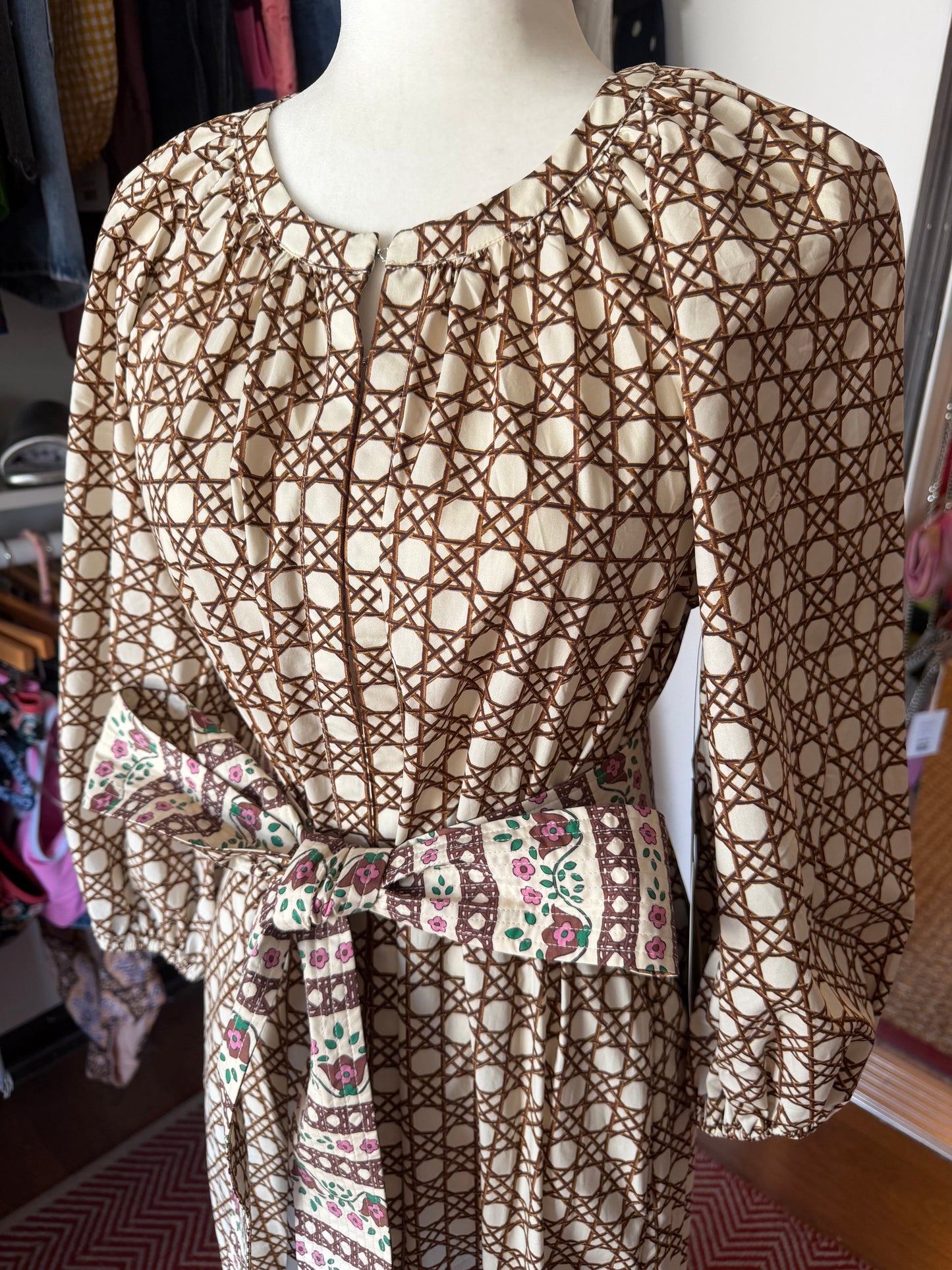 Tuckernuck | Quarter Sleeve Patterned Maxi Dress, S