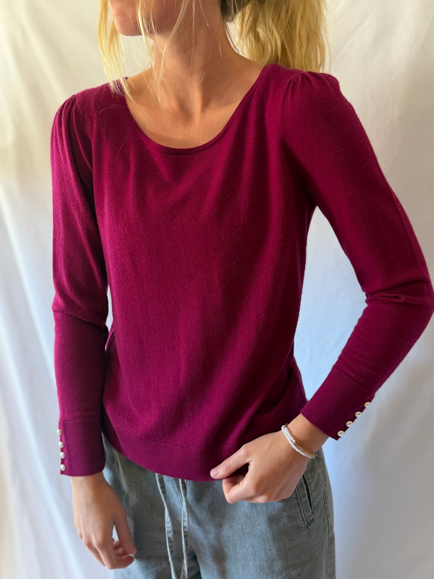 Talbots | Pearl Sleeve Sweater, L