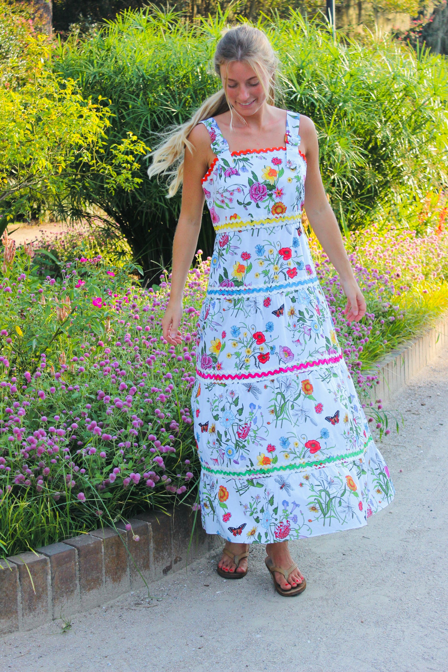 J. Mclaughlin | Floral Printed Maxi Dress, 4 (runs big)