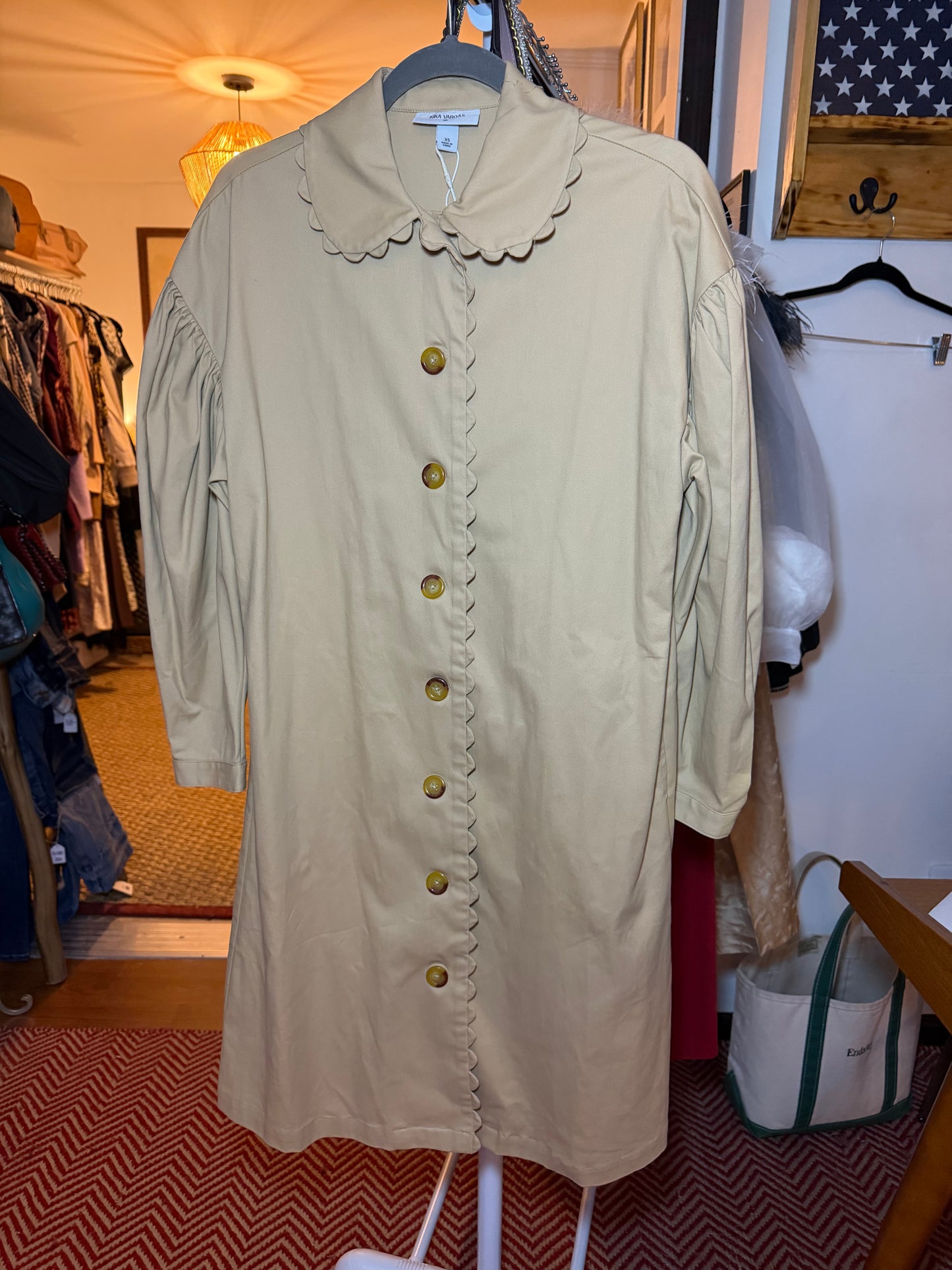 Kika Vargas | Scalloped Trench Coat, XS