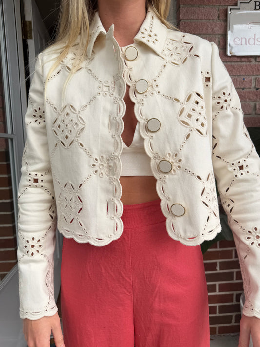 Veronica Beard | Adelaide Eyelet Jacket