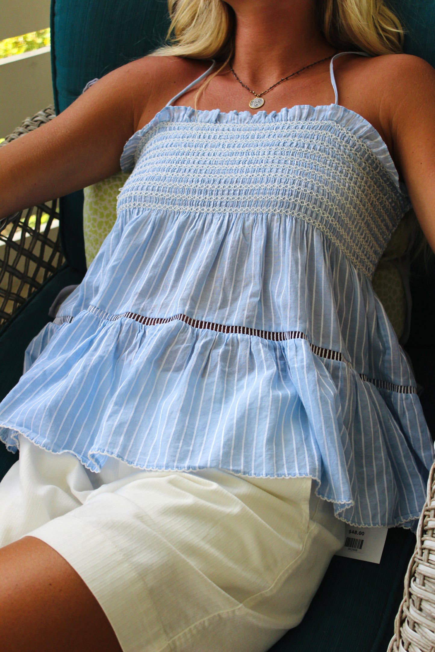 Jonathan Simkhai | Smocked Tank Top, S