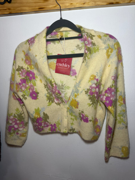 Free People | Floral Cropped Cardigan, S/P