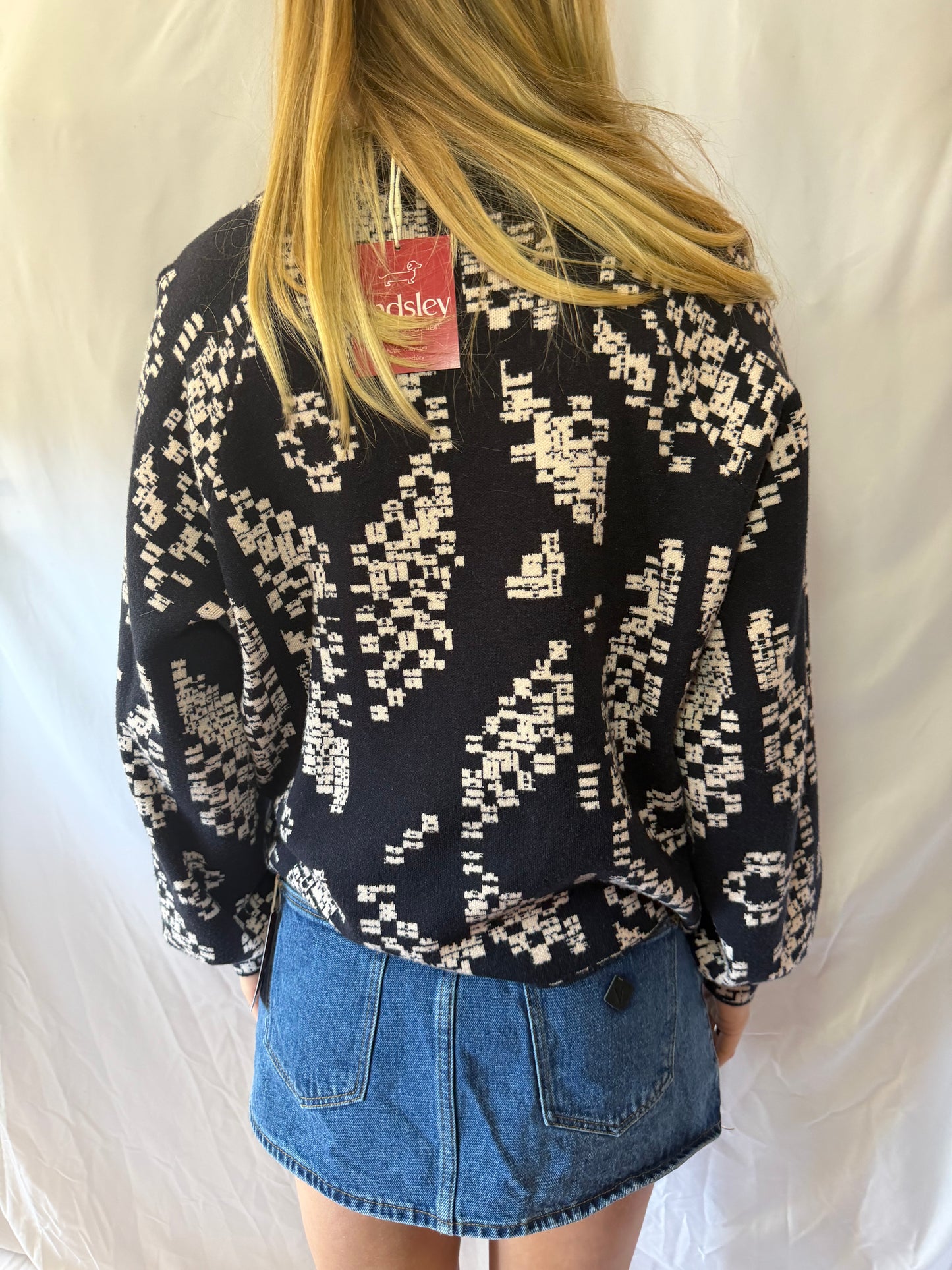 Anthropologie | Printed Long Sleeve Sweater, XL