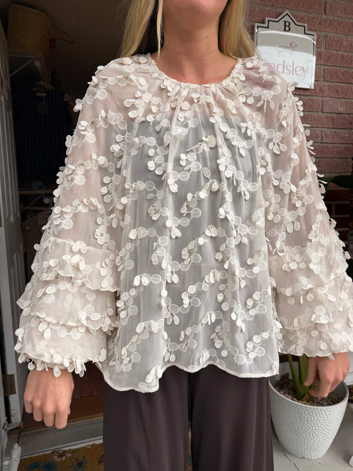 MINT | Sheer Textured Blouse, 14