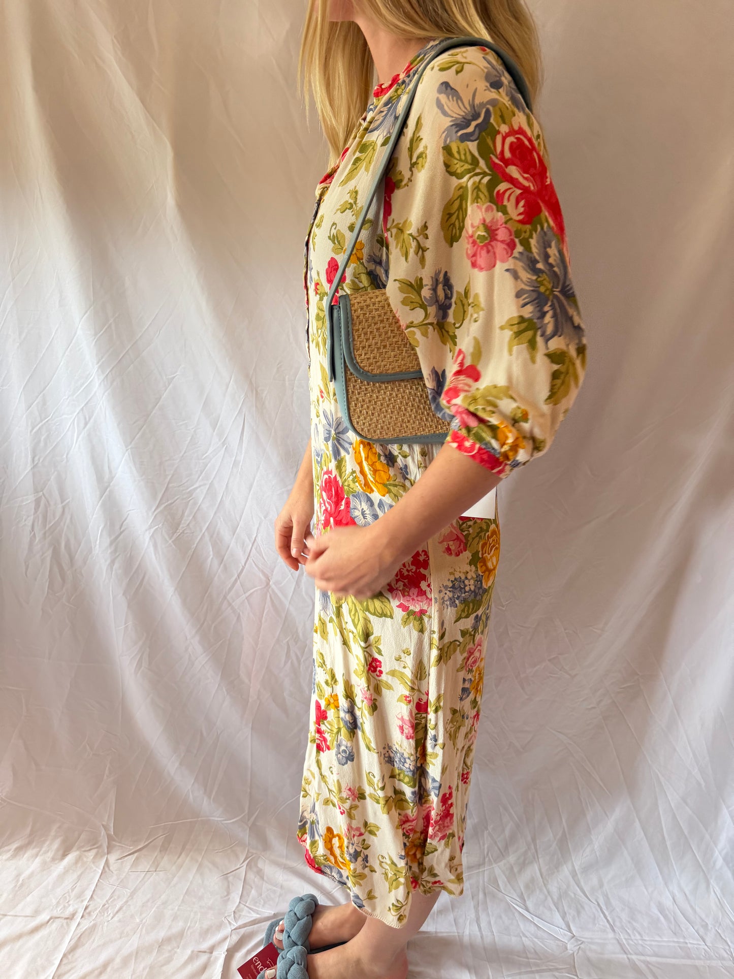 Zara | Floral Printed Midi Dress, XS