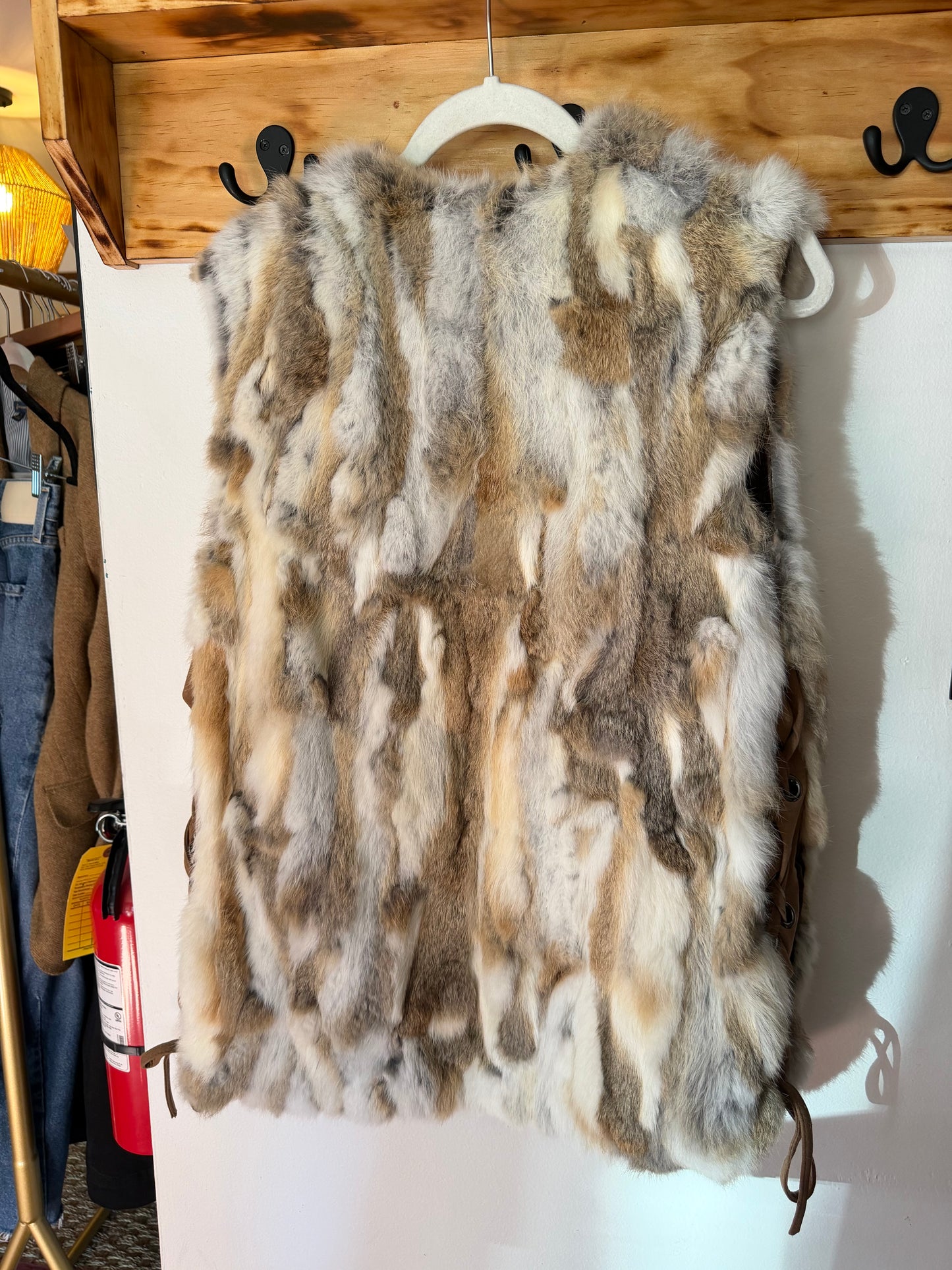 Love Token | 100% Rabbit Fur Vest, M