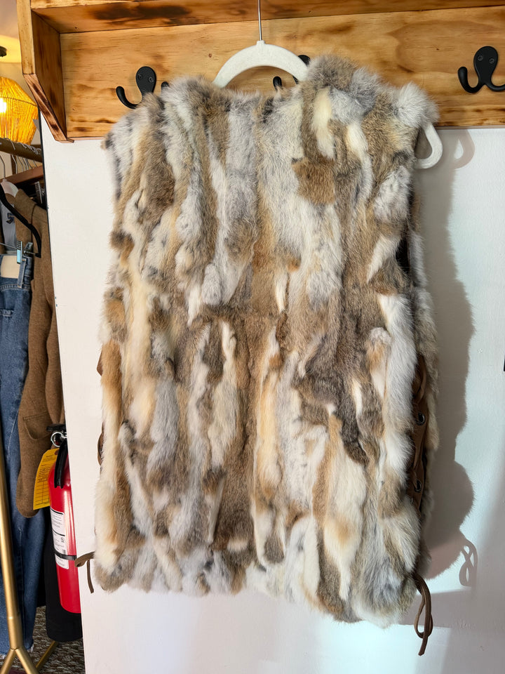 Love Token | 100% Rabbit Fur Vest, M