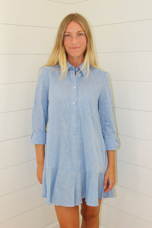 Tuckernuck | Linen Long Sleeve Dress, XS