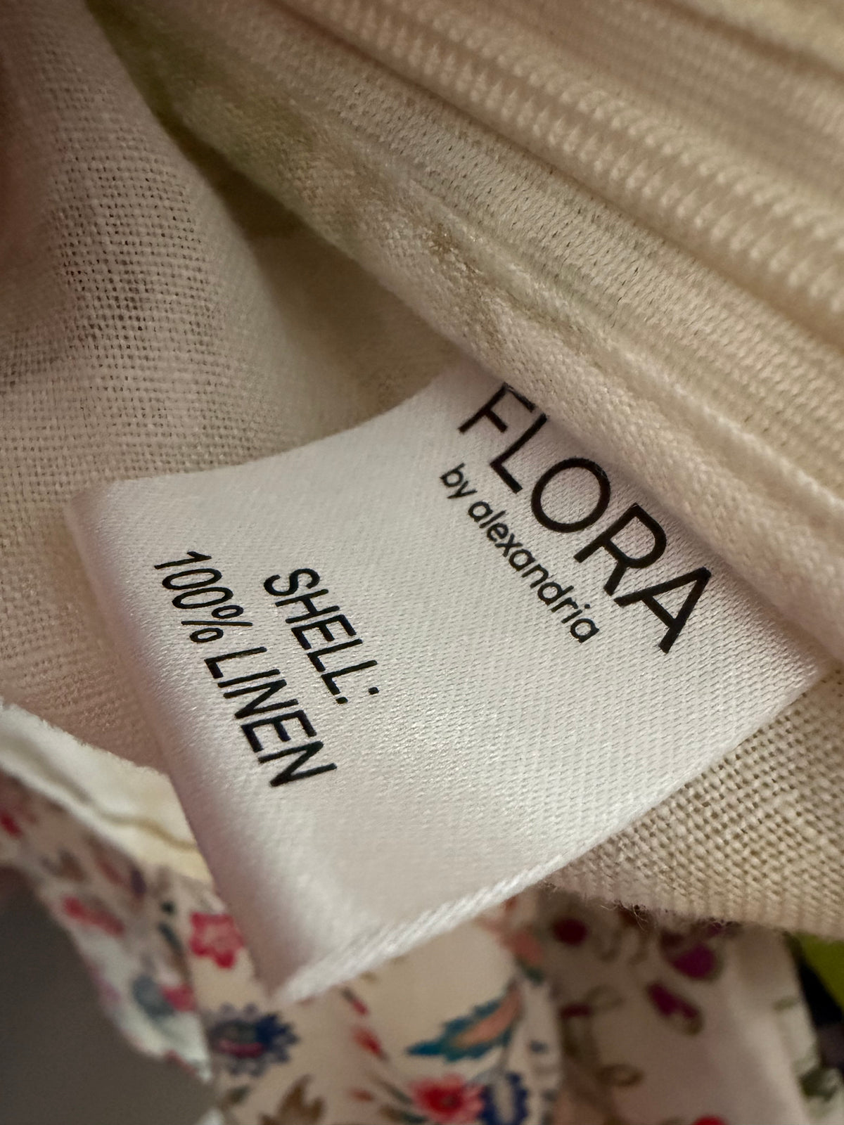 Flora  | 100% Linen Floral Print Top, XS