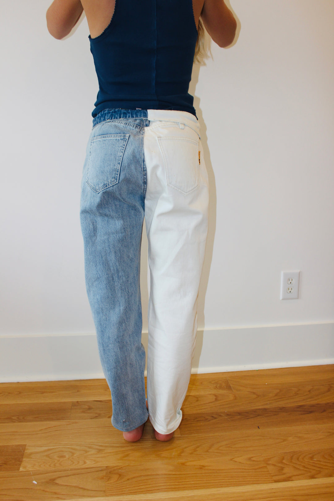 ETL Active | Half White Half Jean Straight Leg, 28