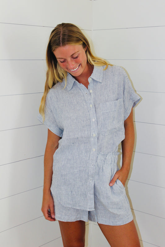 Quince | Linen Striped Set, M