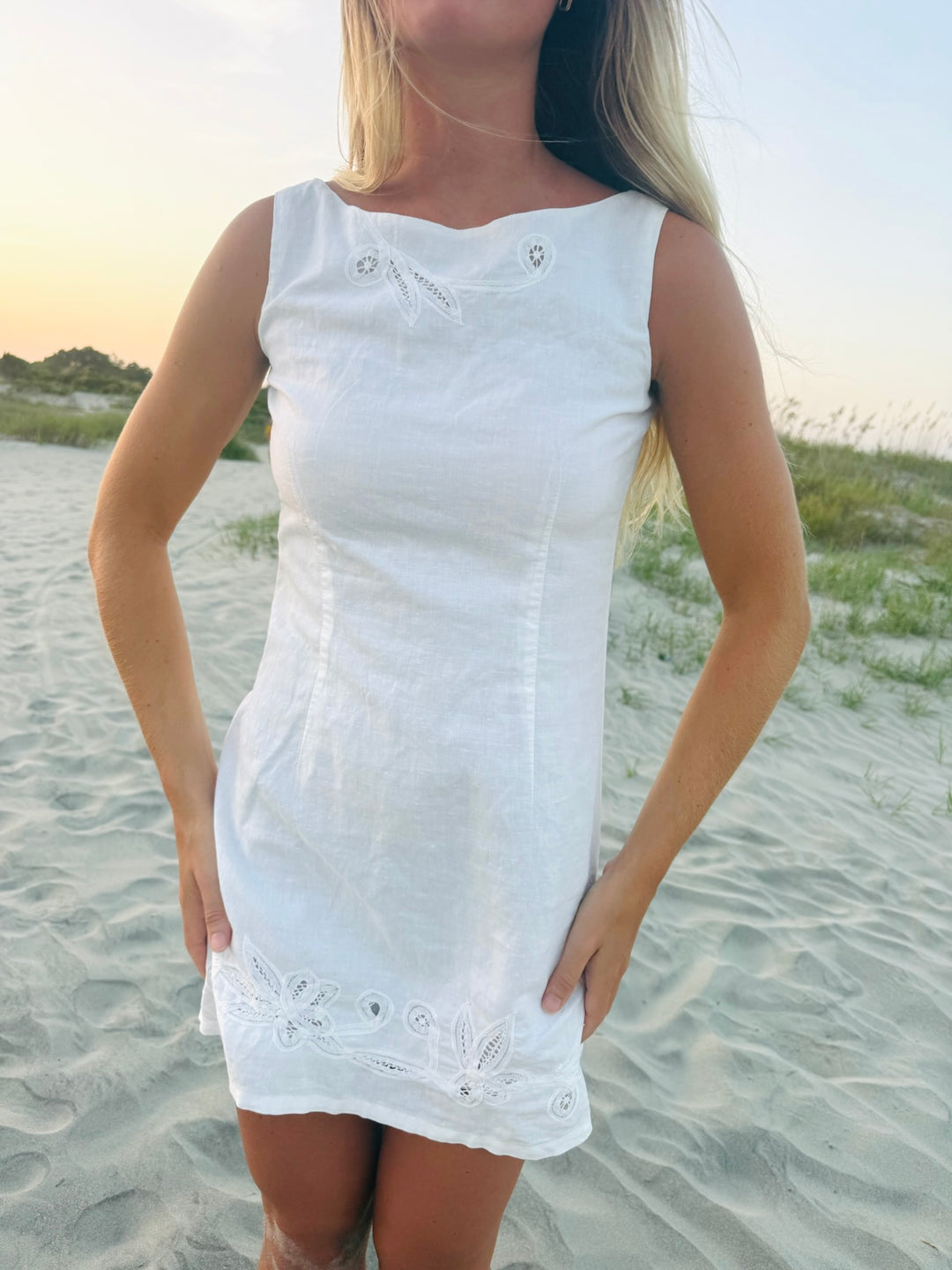Rental Star |  Vintage Linen Shift Dress, S/M