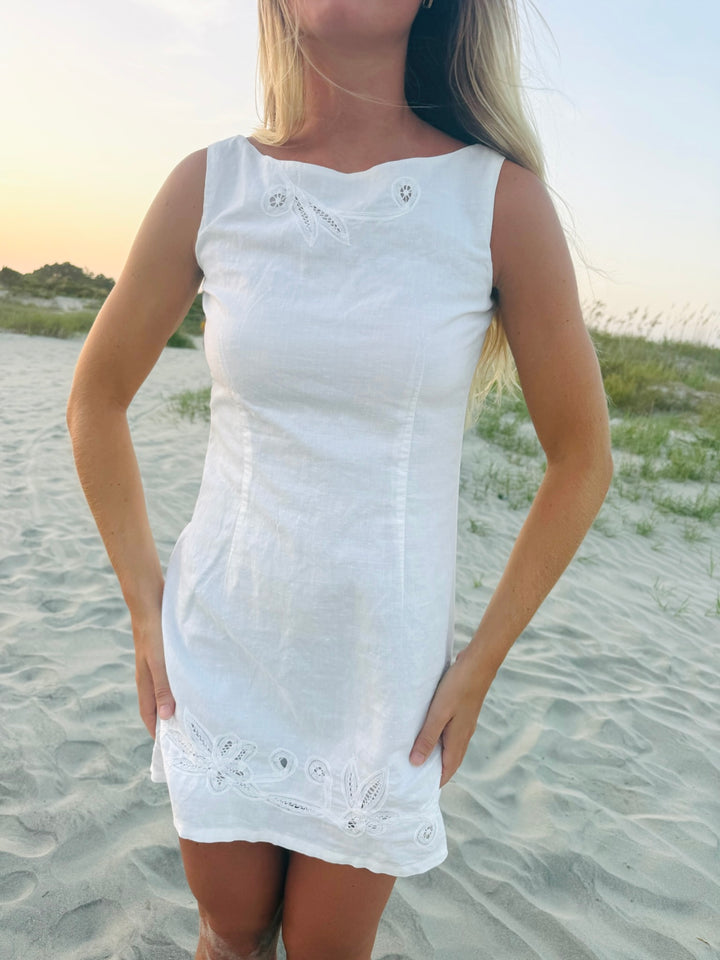 Rental Star |  Vintage Linen Shift Dress, S/M