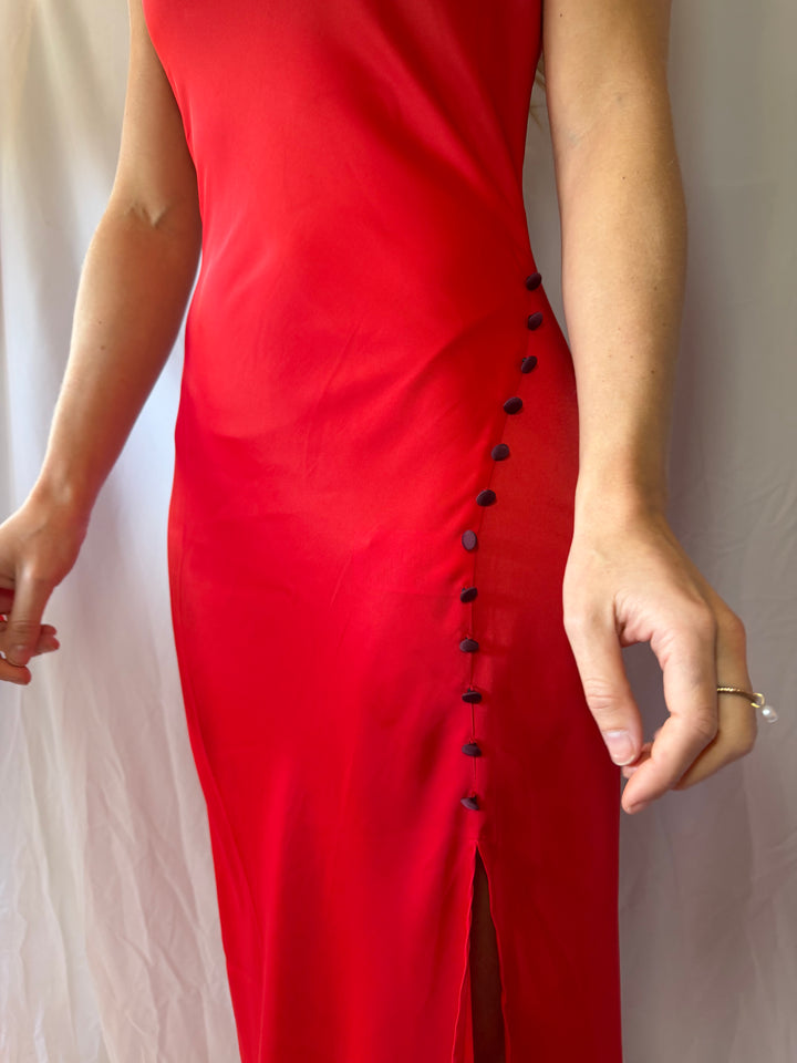 Maeve | Red Midi Dress, XS