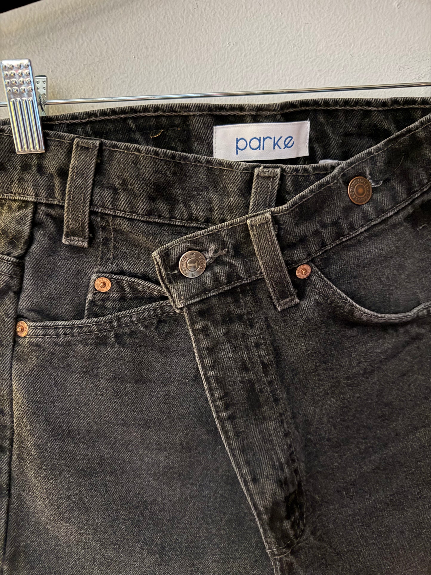 Parke | Crossover Denim Skirt, XS