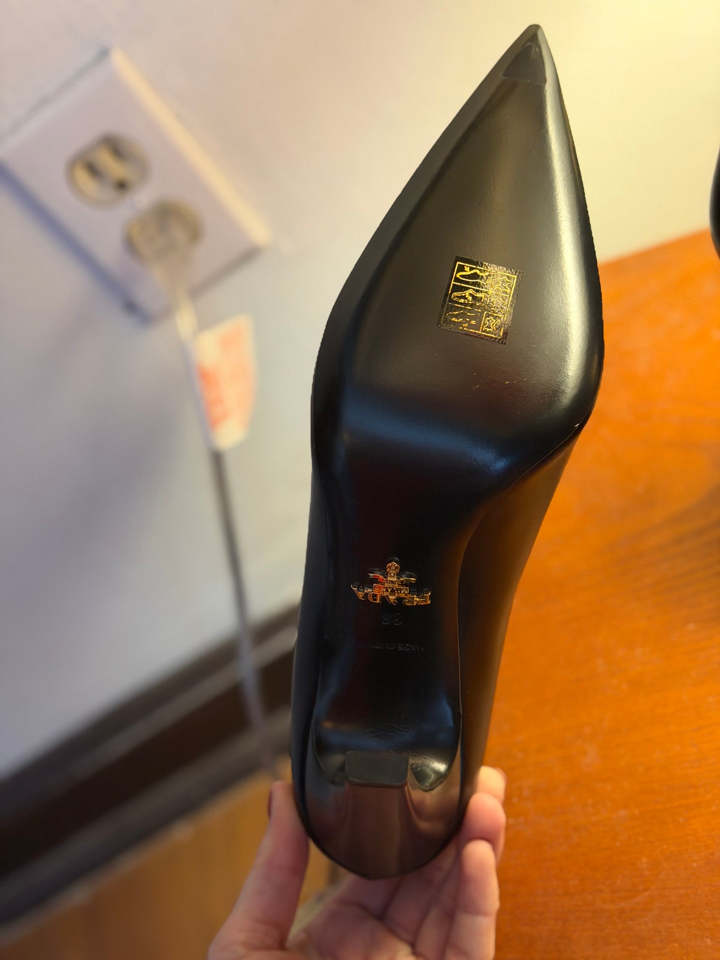Prada | Black Leather Pumps, 38