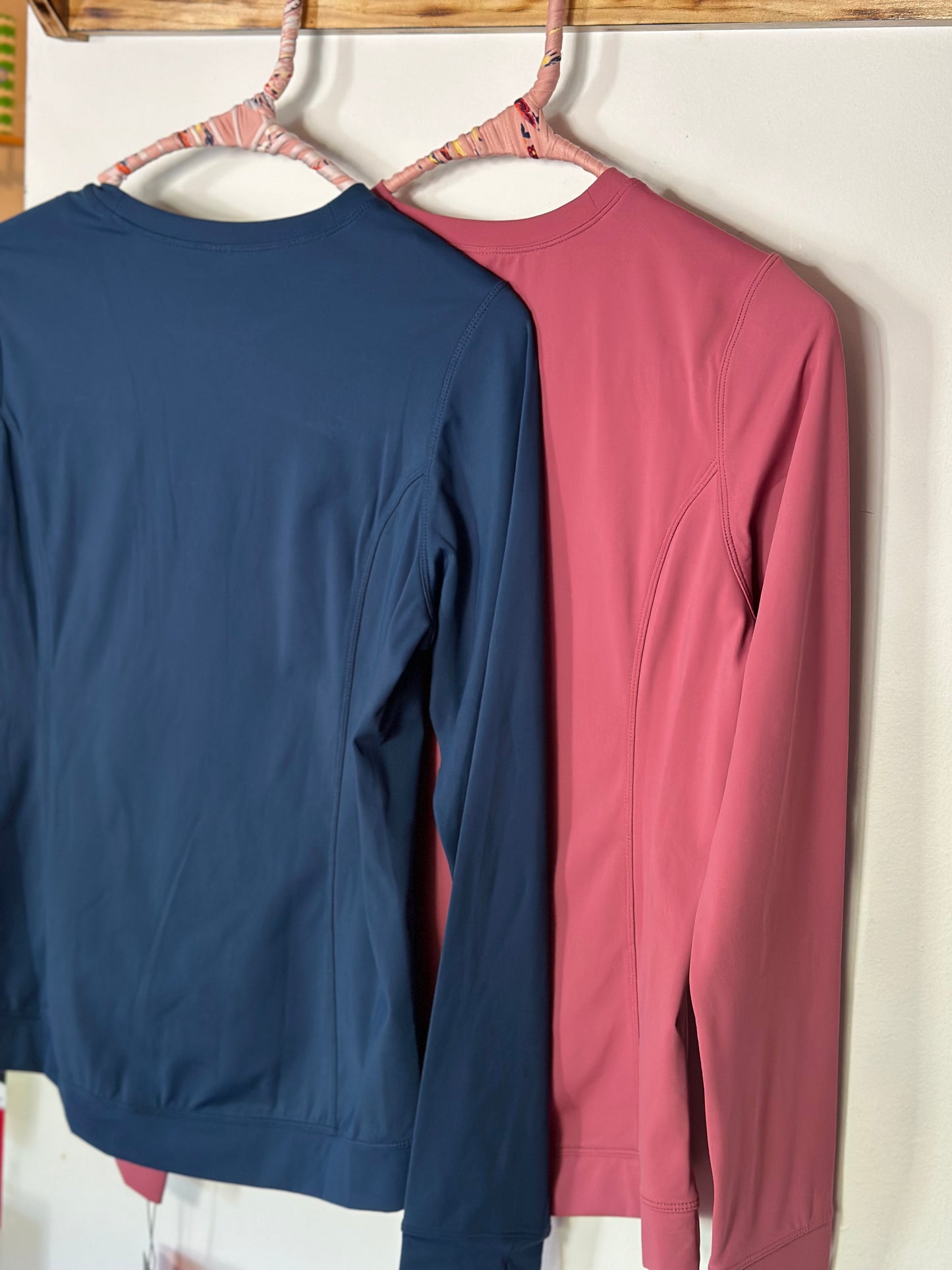 The Gym People | Soft Slim Fit Long Sleeve Crewneck | Dark Pink