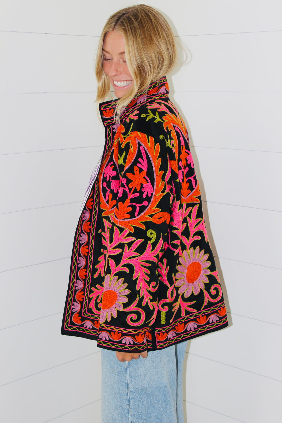 Endsley | Embroidered Floral Jacket, OS
