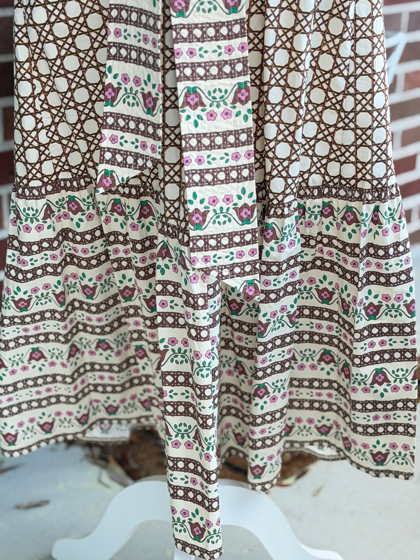 Tuckernuck | Quarter Sleeve Patterned Maxi Dress, S