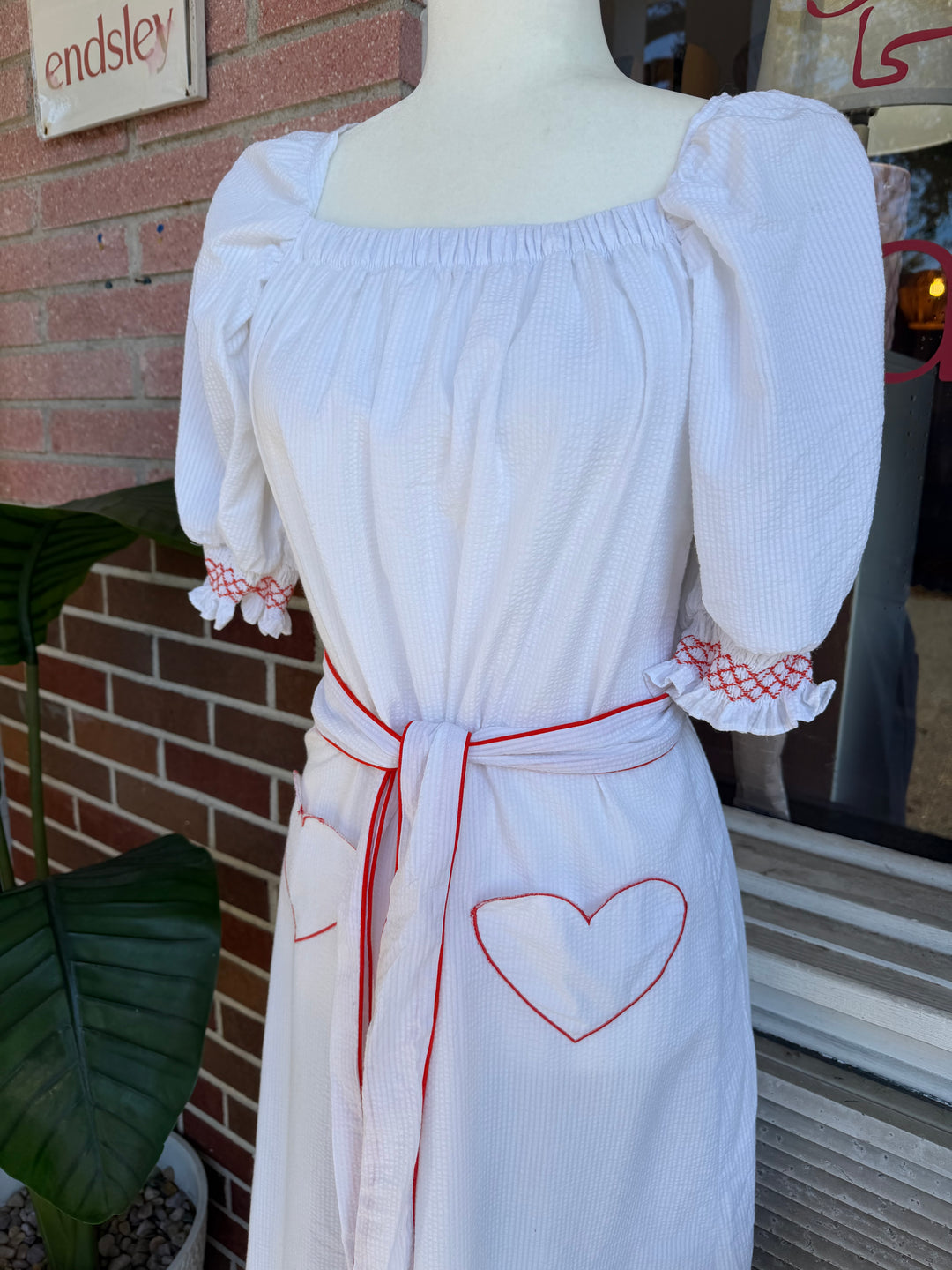 Dondolo + Pencil &amp; Paper  | Heart Pocket Tie Waist Dress, XXS