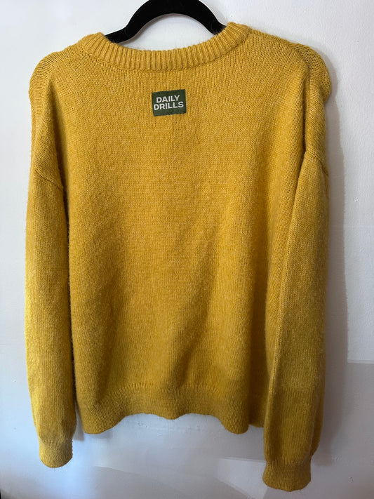 Daily Drills | Dark Yellow Button Up Sweater, M/L