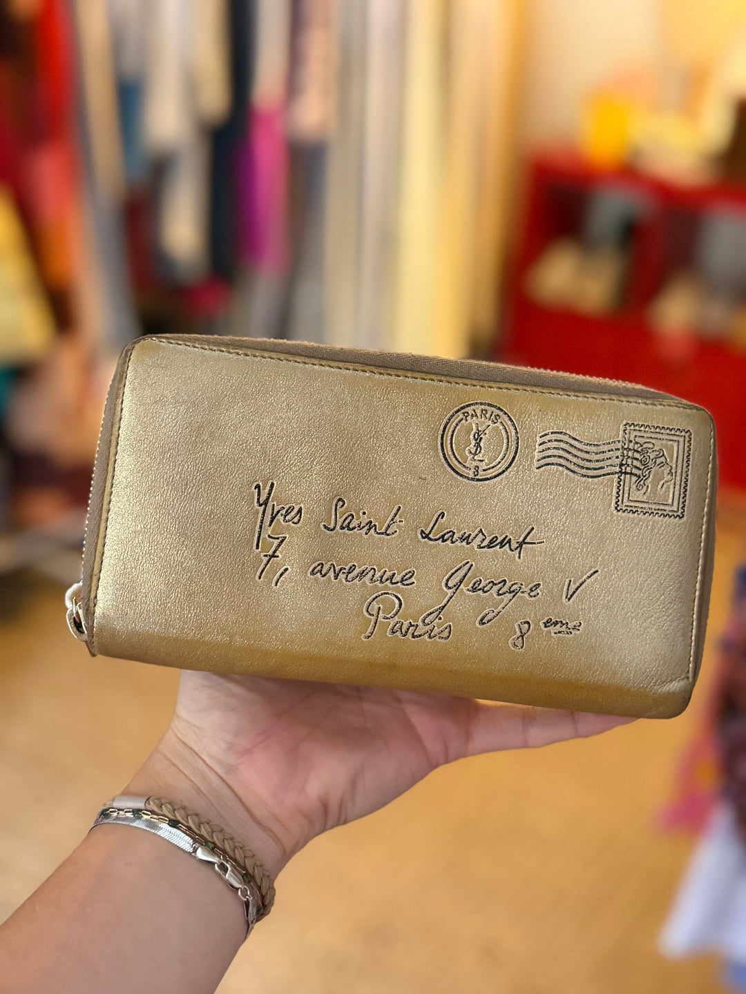 YSL | Y-Mail Zip Around Wallet