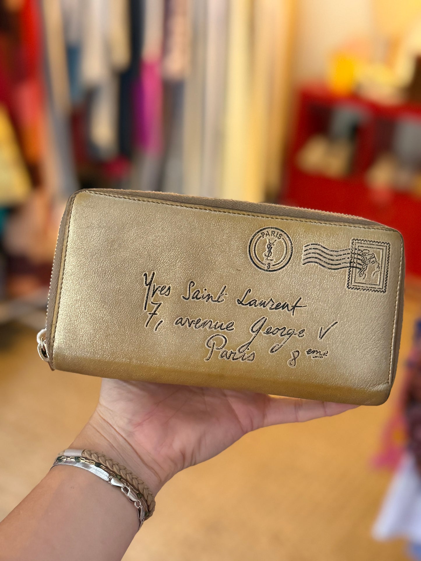 YSL | Y-Mail Zip Around Wallet