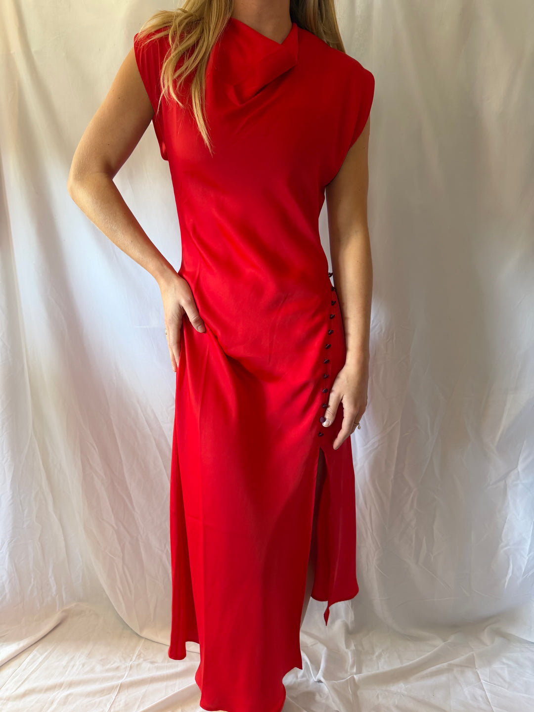 Maeve | Red Midi Dress, XS
