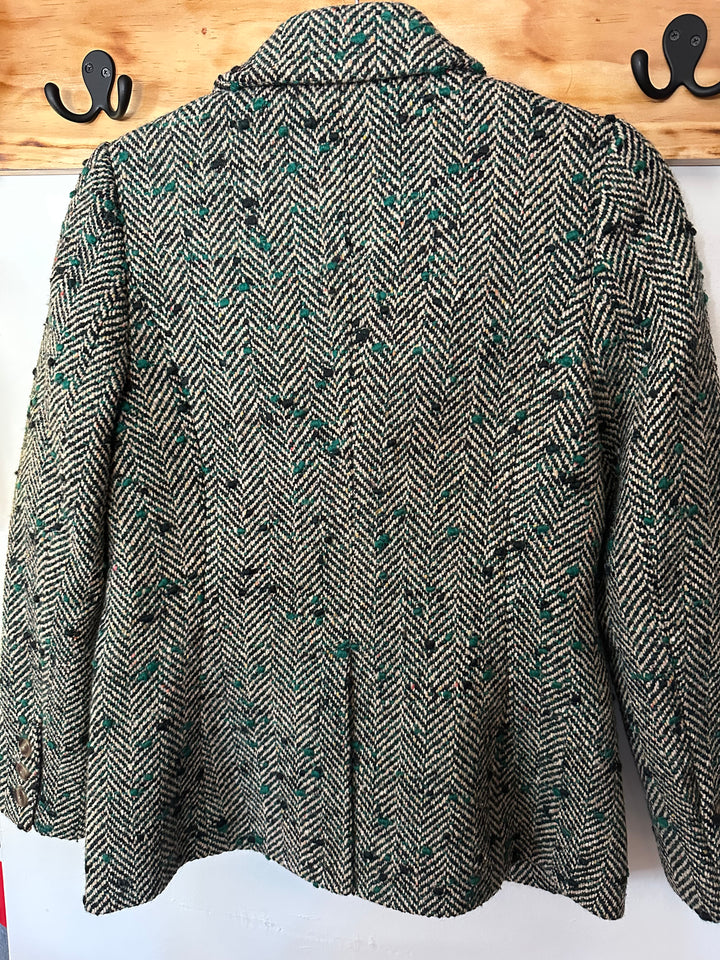 Hunter Bell | Wool Blend Herringbone Half Coat, XS