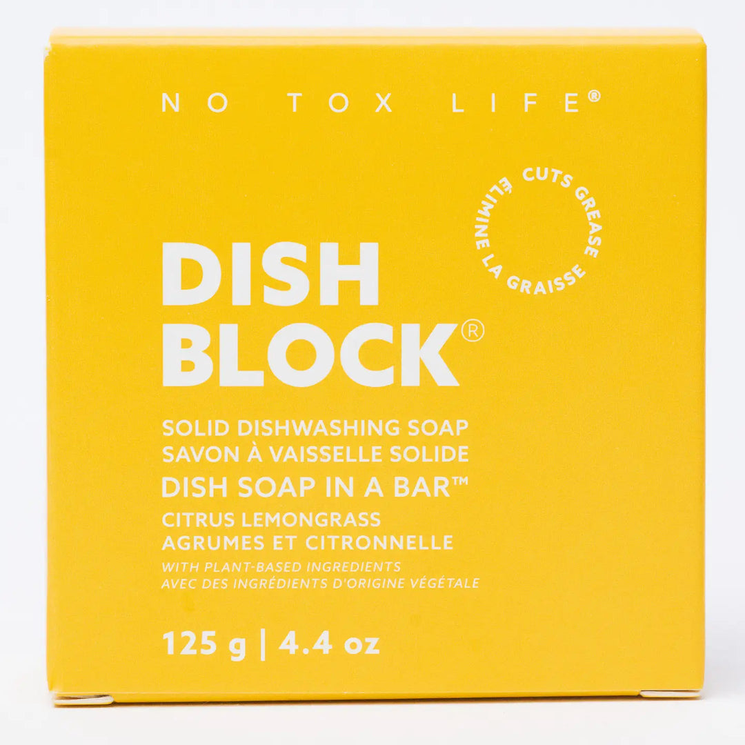 Dish Block® Solid Dish Soap Bar - Citrus Lemongrass - No Tox Life