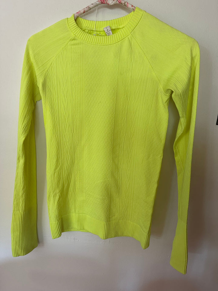 Lululemon | Neon Yellow Textured Long Sleeve