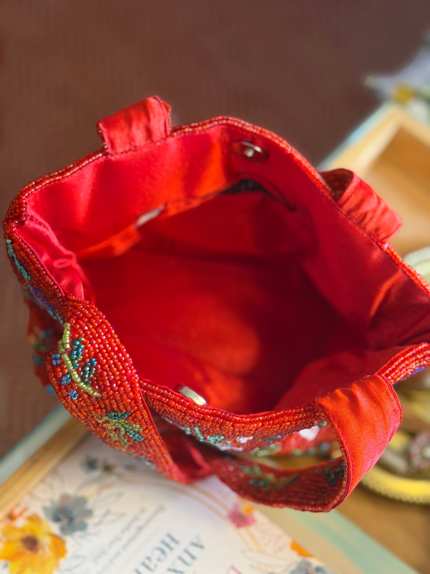 Christiana | Vintage Floral Beaded Mini Purse