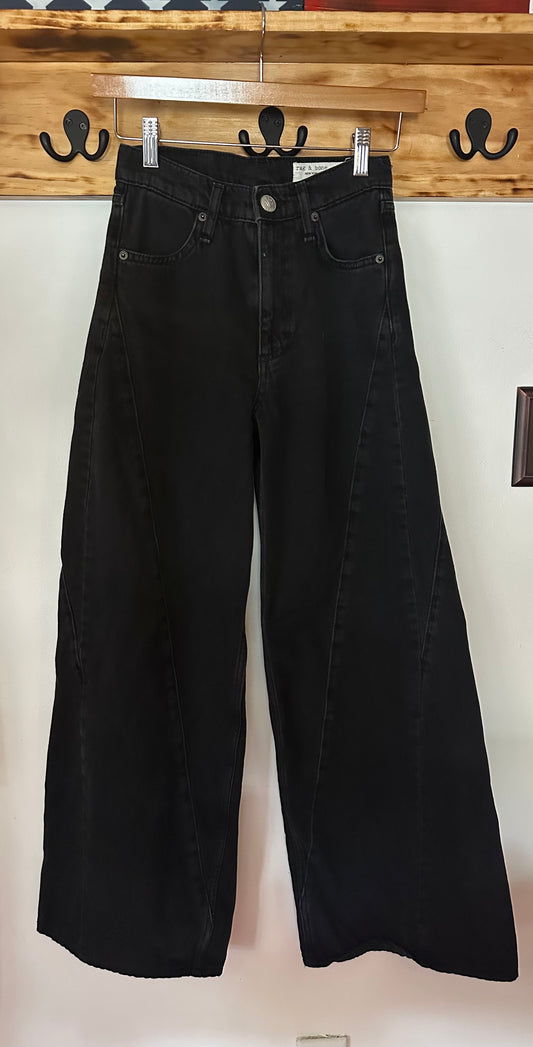 Rag & Bone | Wide Leg Structured Black Jeans