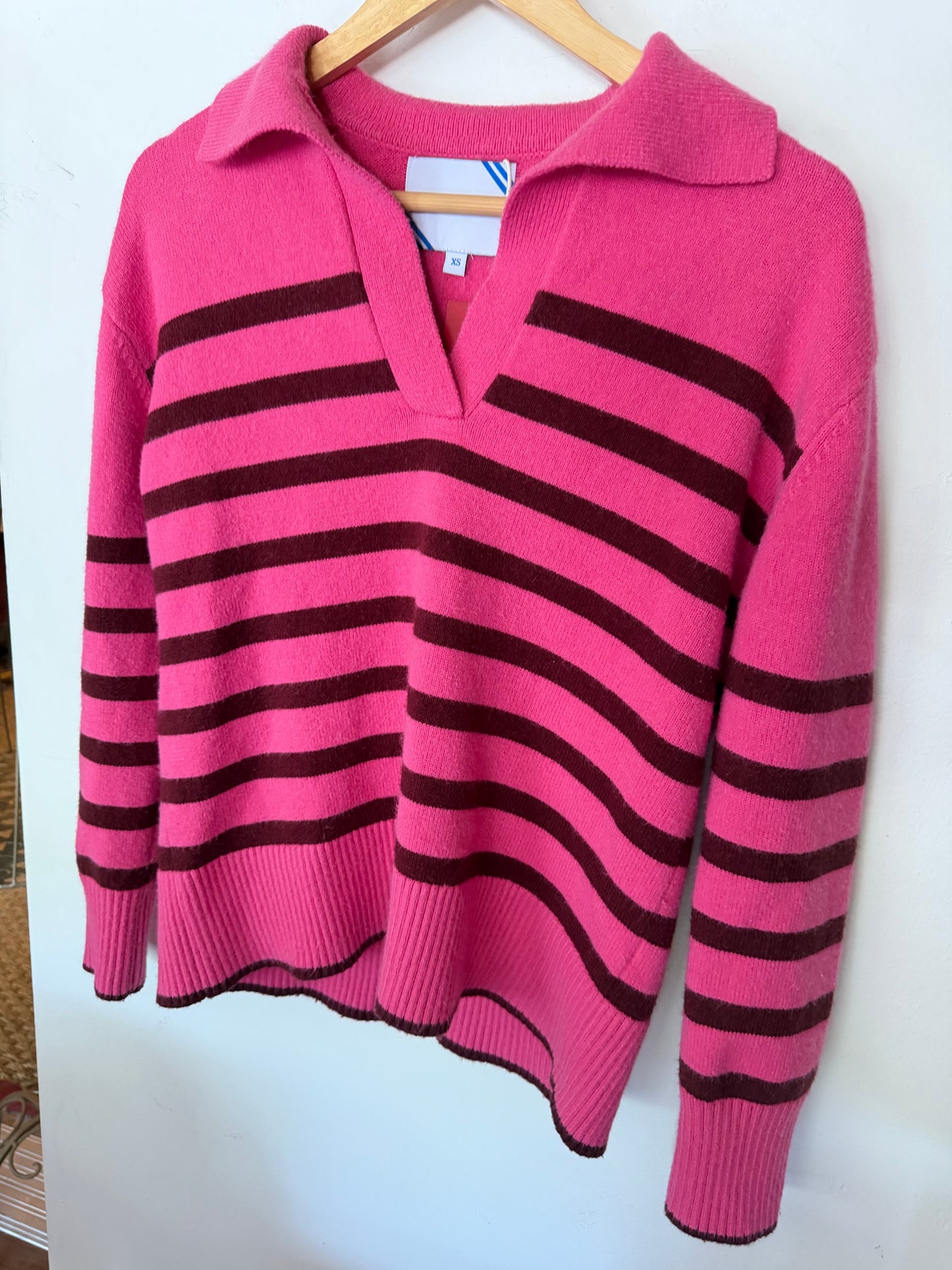 Addison Bay | Knit Carlyle Rugby Striped Sweater, XS