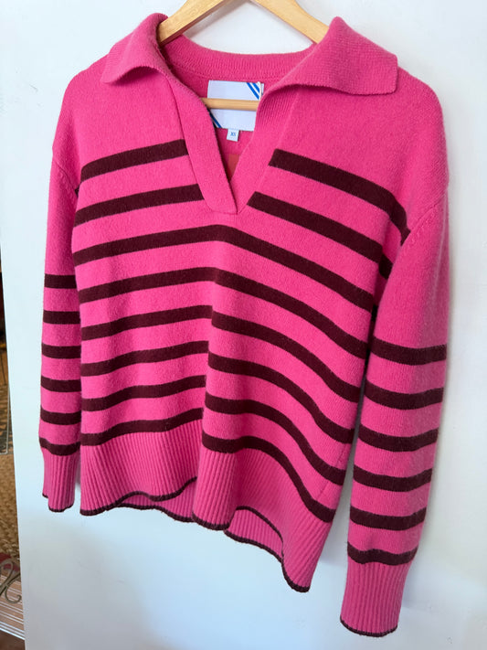 Addison Bay | Knit Carlyle Rugby Striped Sweater, XS