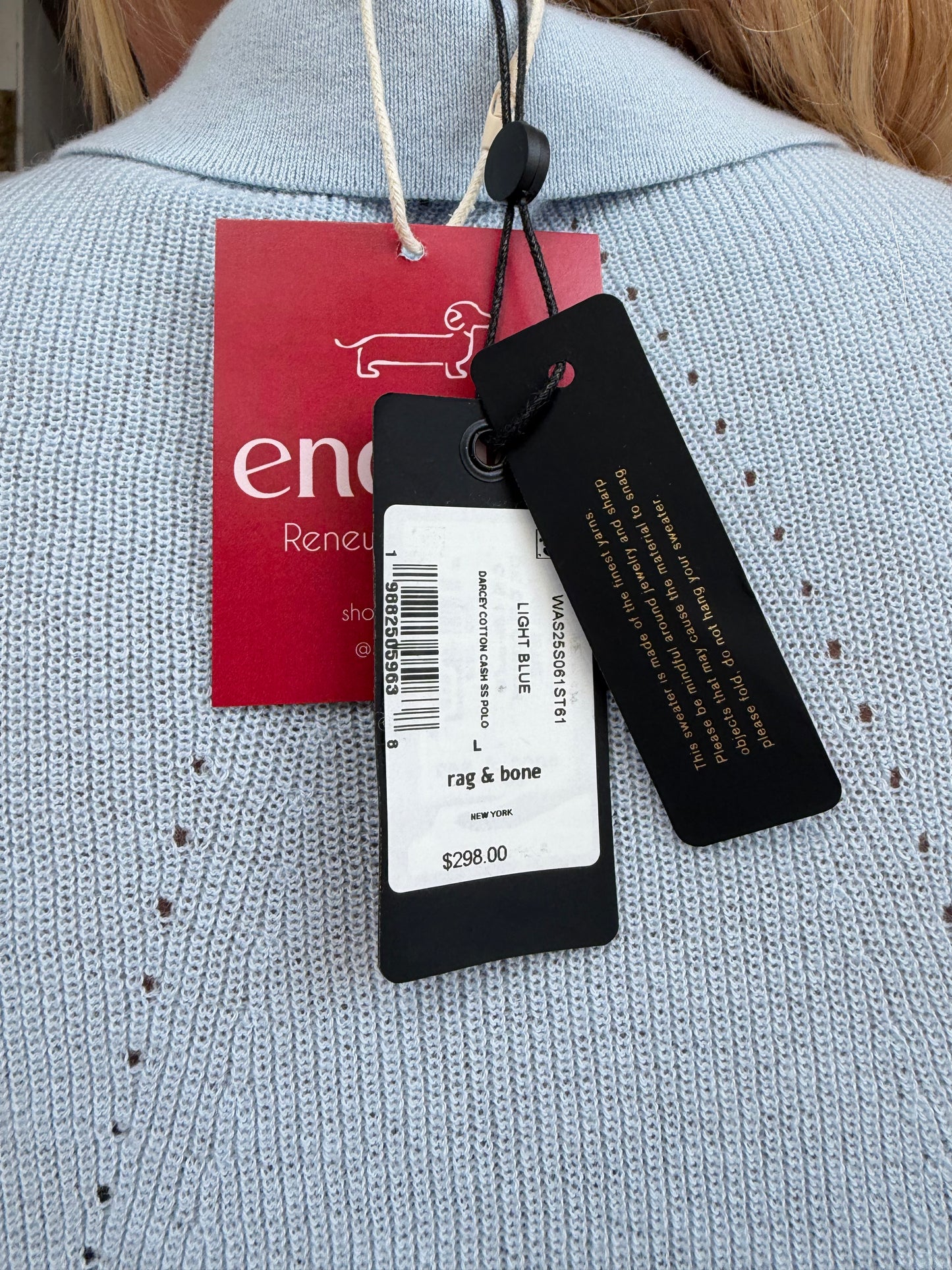 Rag & Bone | Darcey Cotton Short Sleeve Cash Polo, L