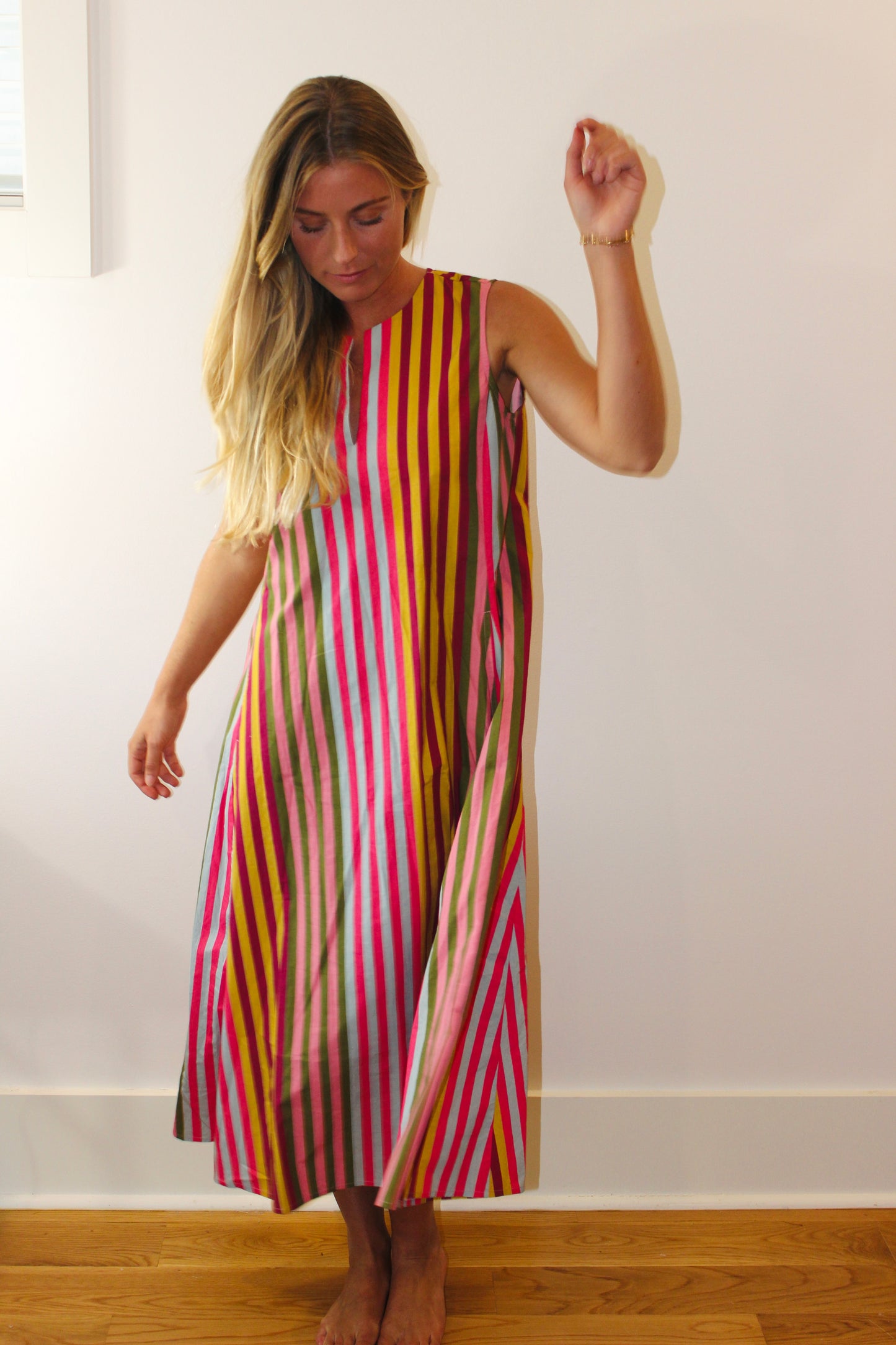 Livro | Striped Midi Dress, S