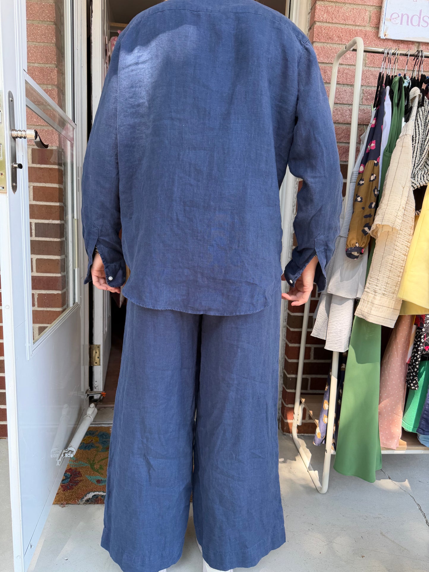 Frank & Eileen | 100% Linen Pants + Button Up, S