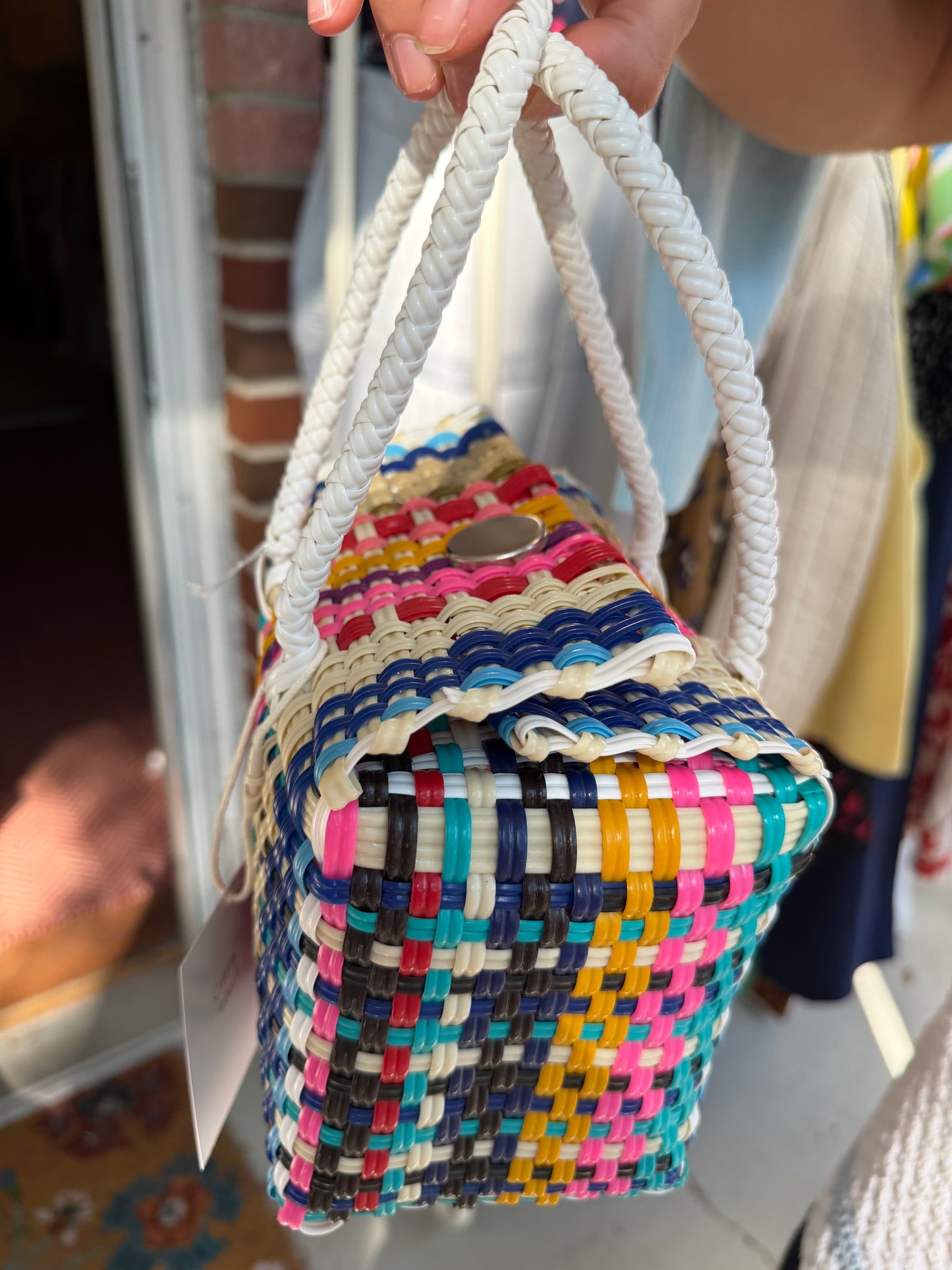 Colorful Box Handle Bag