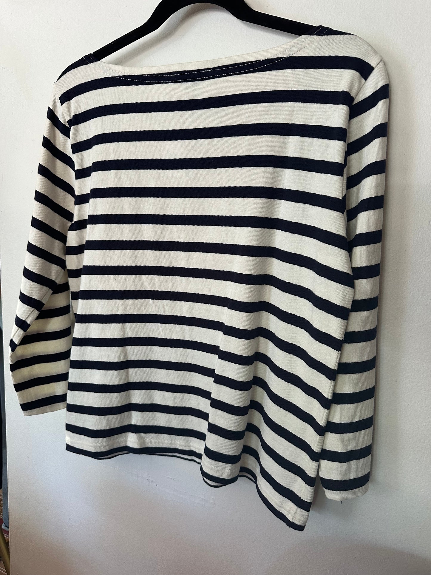 J Crew | 100% Cotton Navy Striped Top, S