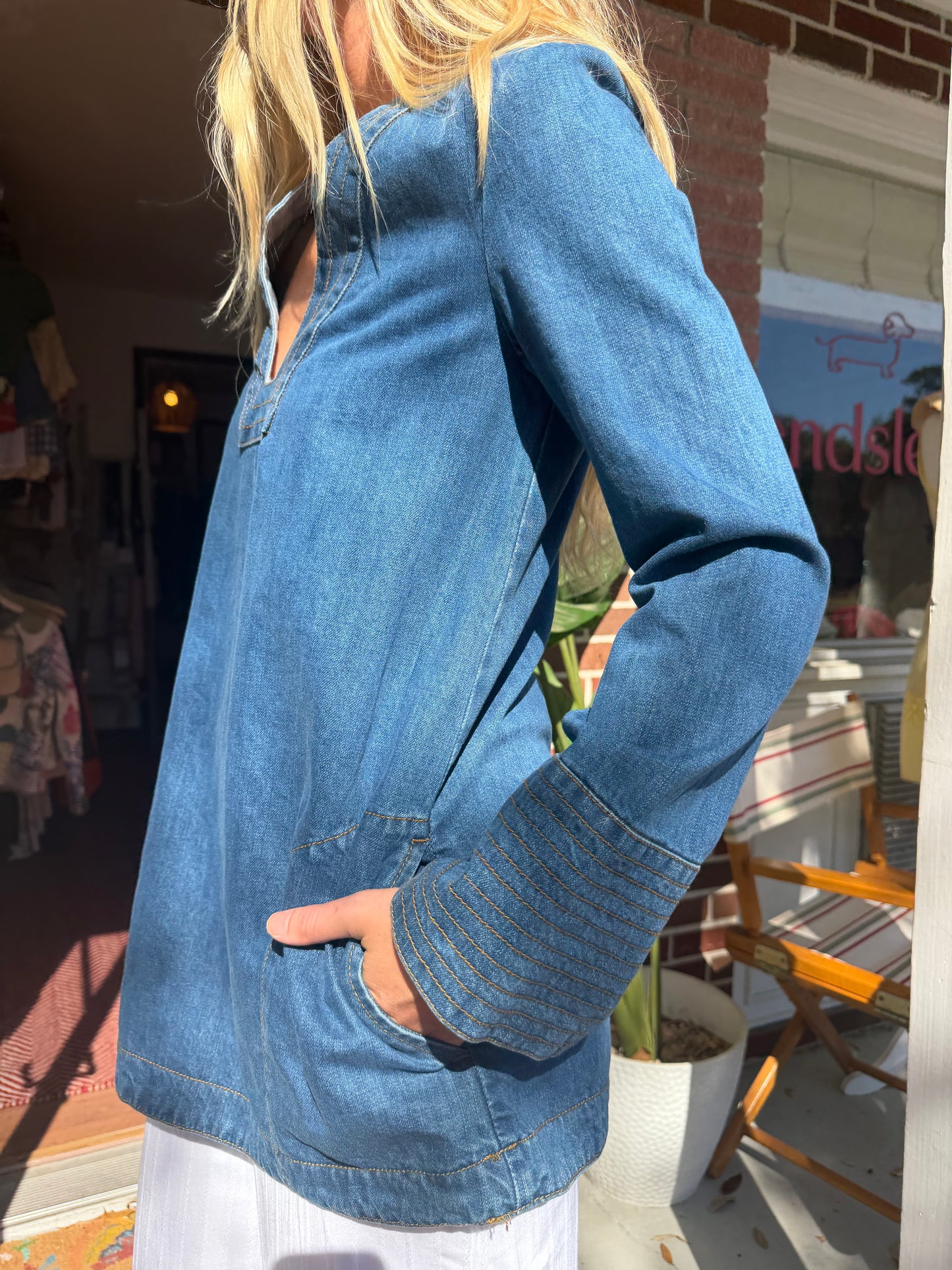 Free People | Denim Tunic, XS (Oversized)