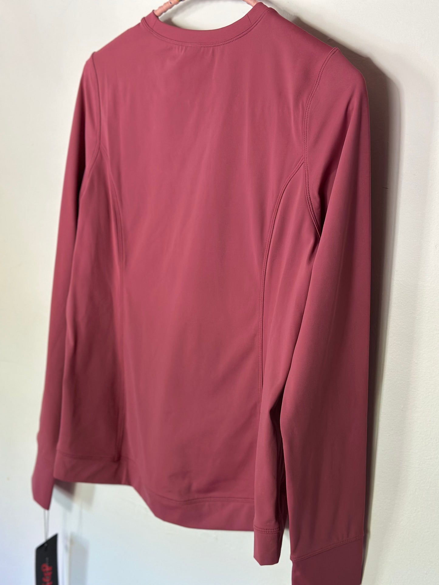 The Gym People | Soft Slim Fit Long Sleeve Crewneck | Dark Pink