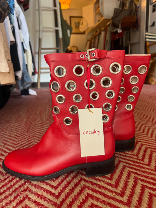 Cecelia NYC | Metal Eyelet Boots, 8.5