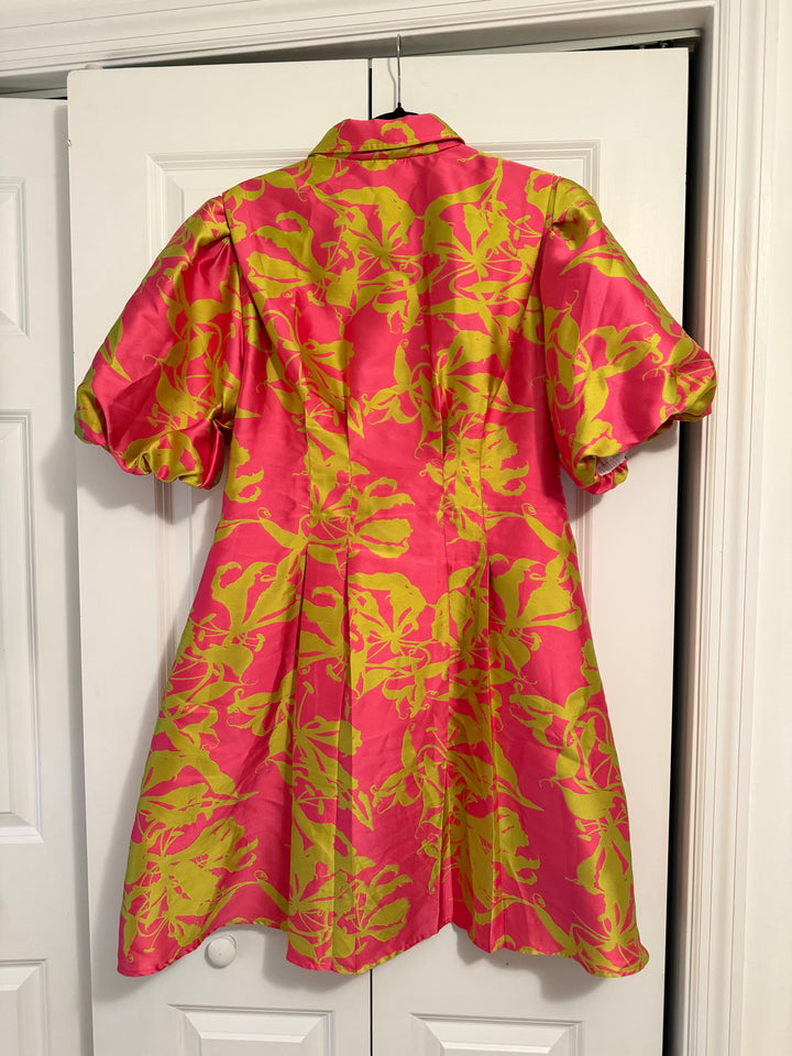 Finley | Pink / Citron Print Doll Dress, M