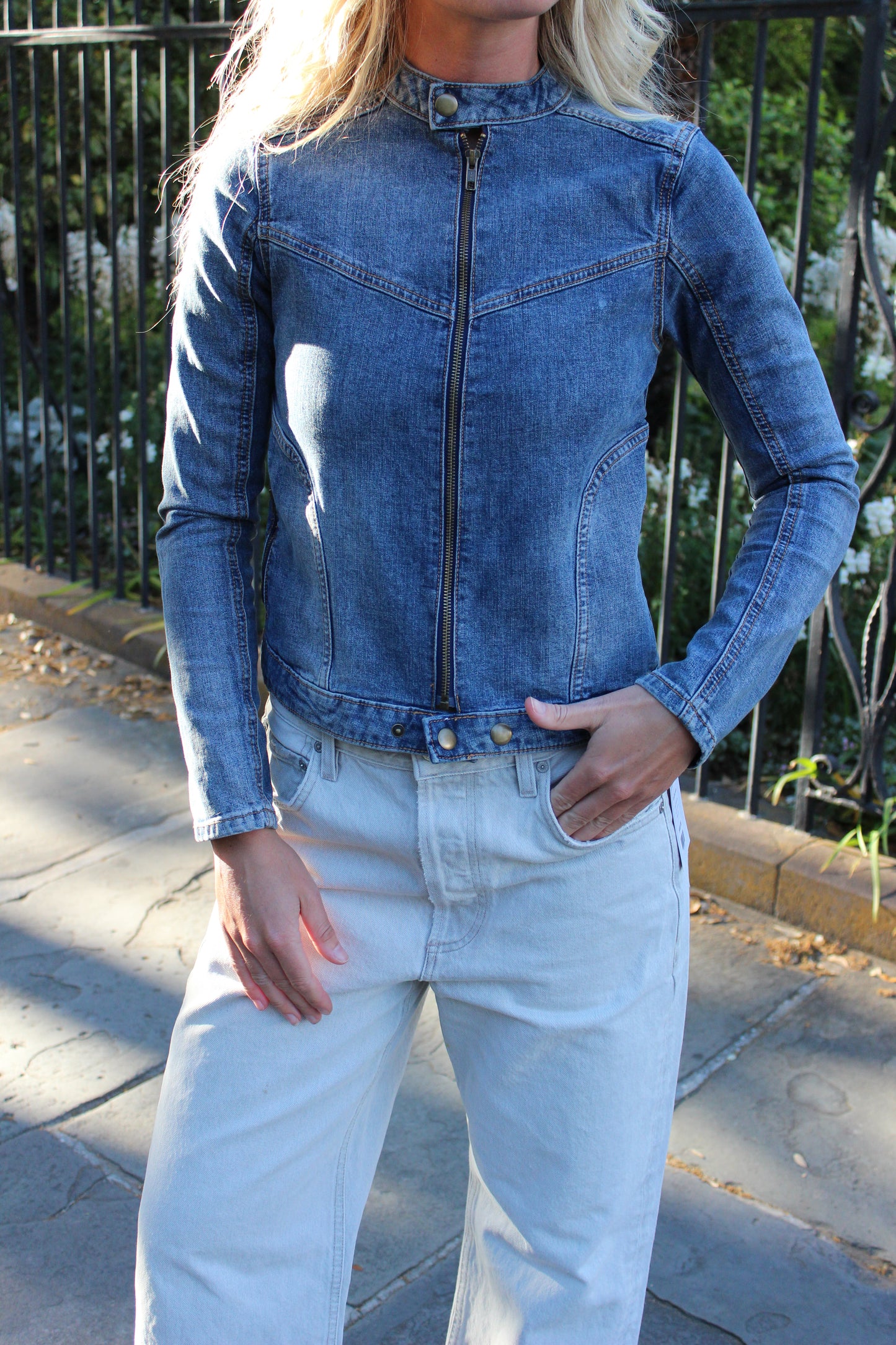 Wild Fable | Jean Zip Up Jacket, XXS